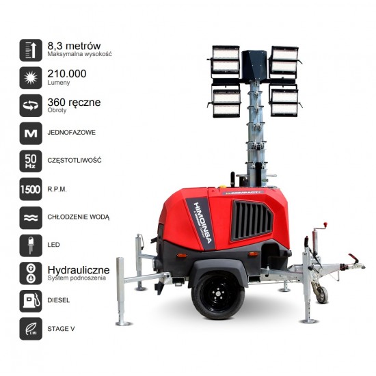 HIMOINSA H-COMPACT+ Mobilna wieża oświetleniowa HCOMPACT+