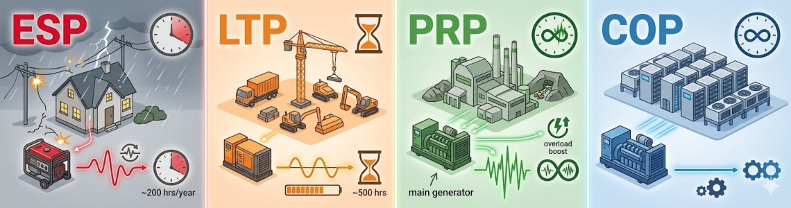 P.R.P. To nie moc ciągła!!! Agregaty prądotwórcze, dobór mocy na 